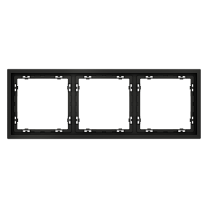 Рамка пластиковая Voltum S70 на 3 поста Черный матовый VLS100308