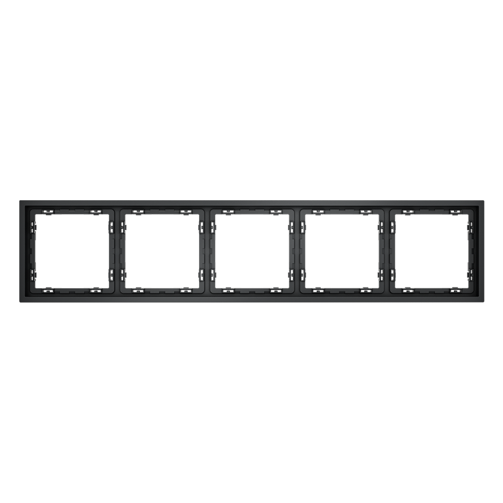 Рамка пластиковая Voltum S70 на 5 постов Графит глянцевый VLS100507