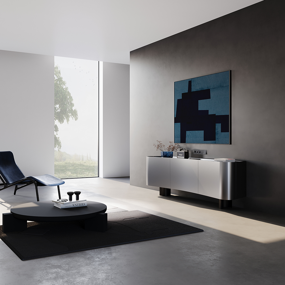 Рамка стеклянная Voltum S70 на 5 постов Графит глянцевый VLS110507 — изображение 4