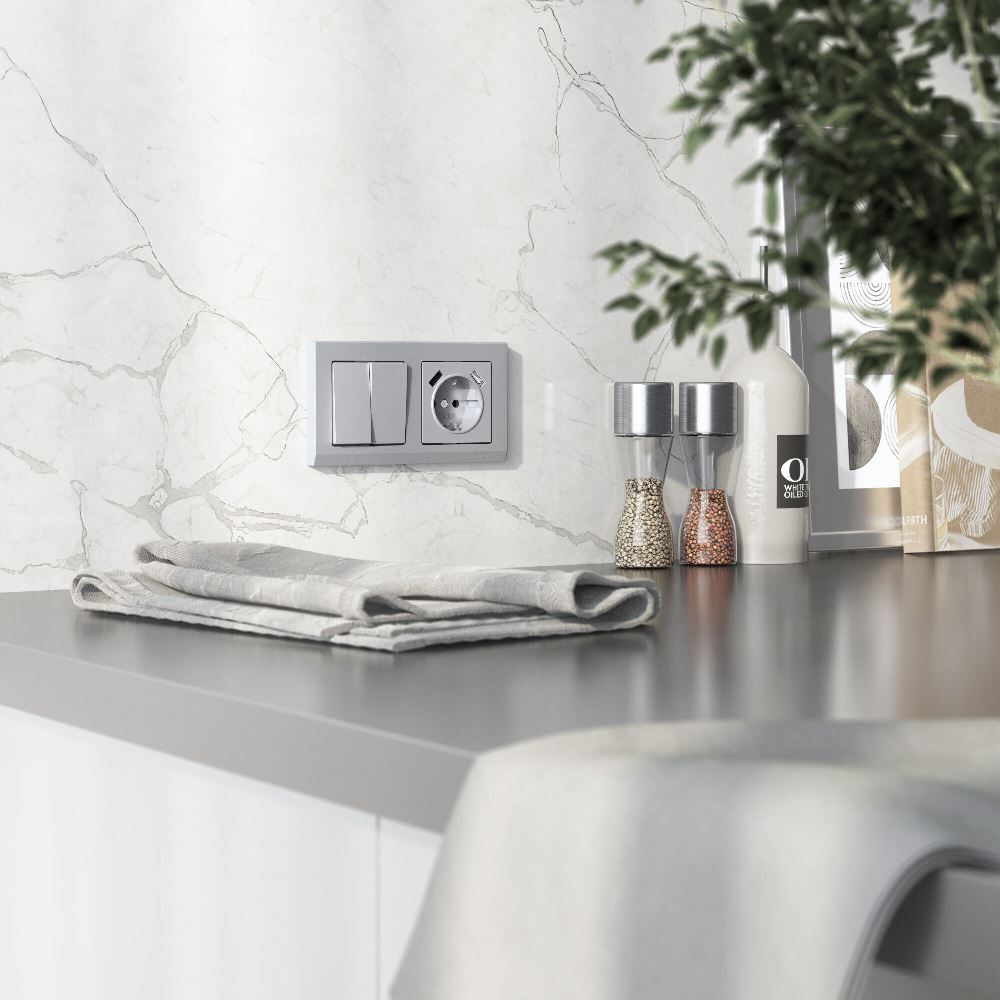 Накладка для розетки Werkel USB Серебряный матовый W1179565 — изображение 3